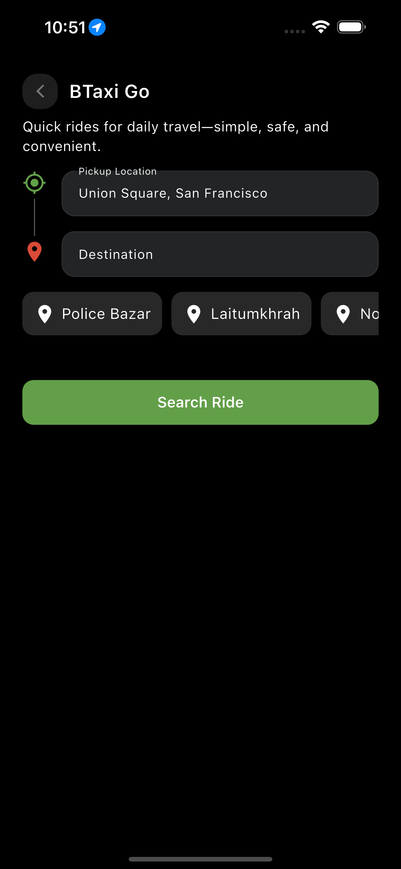 Passenger - BTaxi Shillong