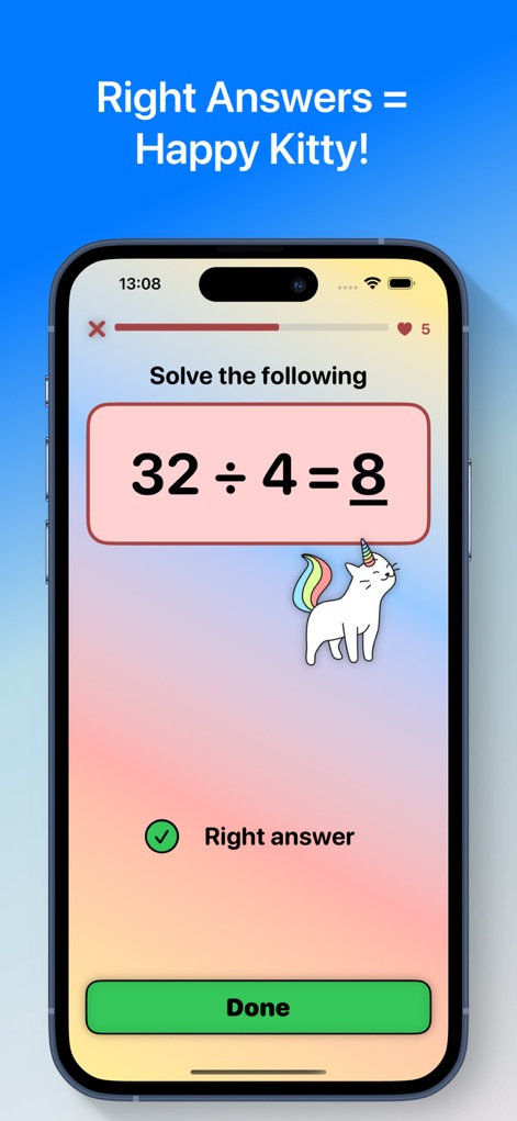 Multiply with Unicorn Kitty - Education App | MWM