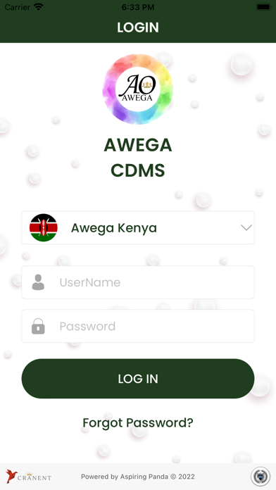 Awega CDMS Screenshot