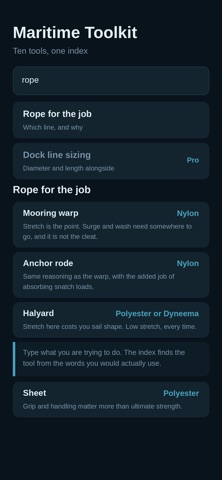Maritime Toolkit iPhone screenshot