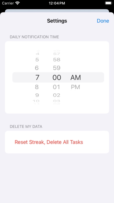 Early Day iPhone screenshot 3 - Productivity app