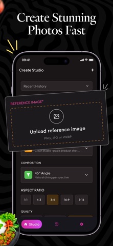 Dine Visuals: AI Food Studio iPhone screenshot