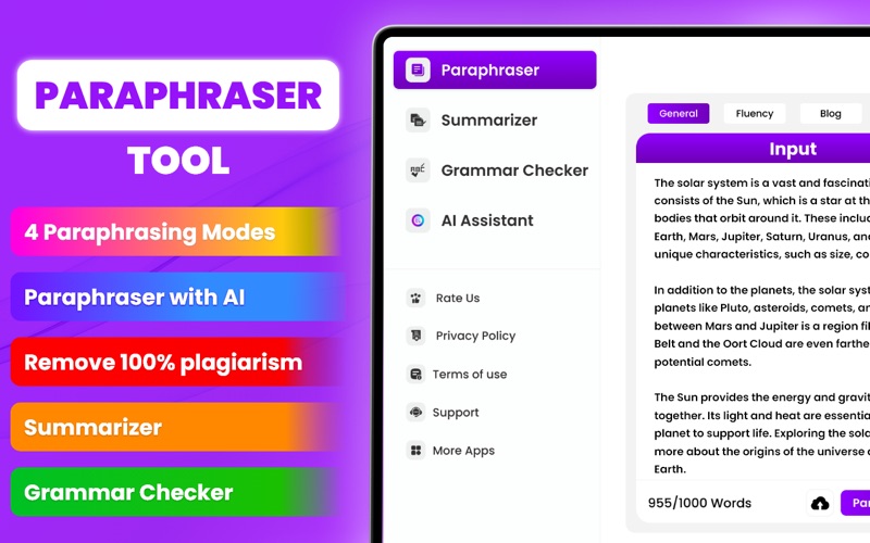 Grammar Checker - Rephraser iPhone screenshot