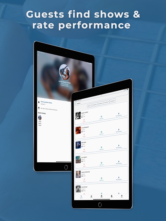 CouchConcerts iPad screenshot 3 - Entertainment app