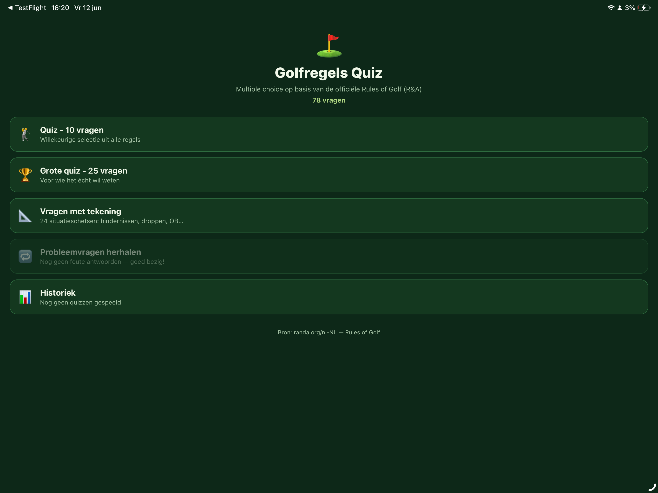 Golfregels Quiz screenshot 4