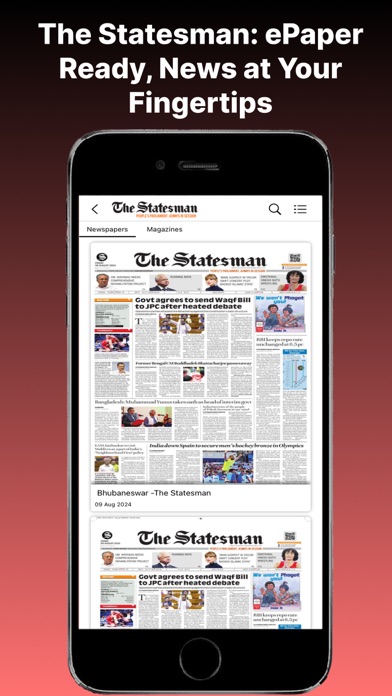 Statesman Newspaper Screenshot