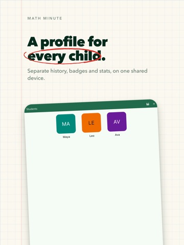 Math Minute iPad screenshot