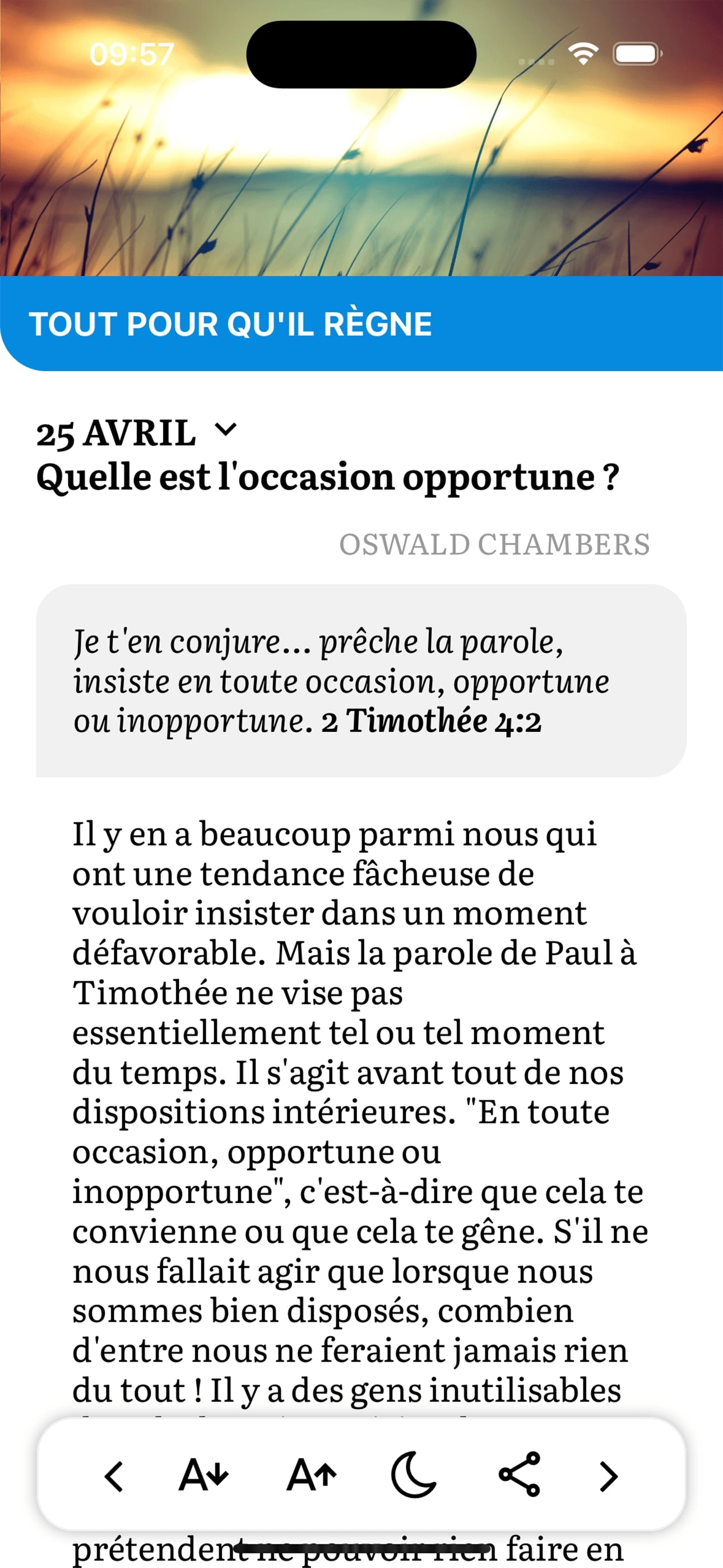 Méditons la Bible