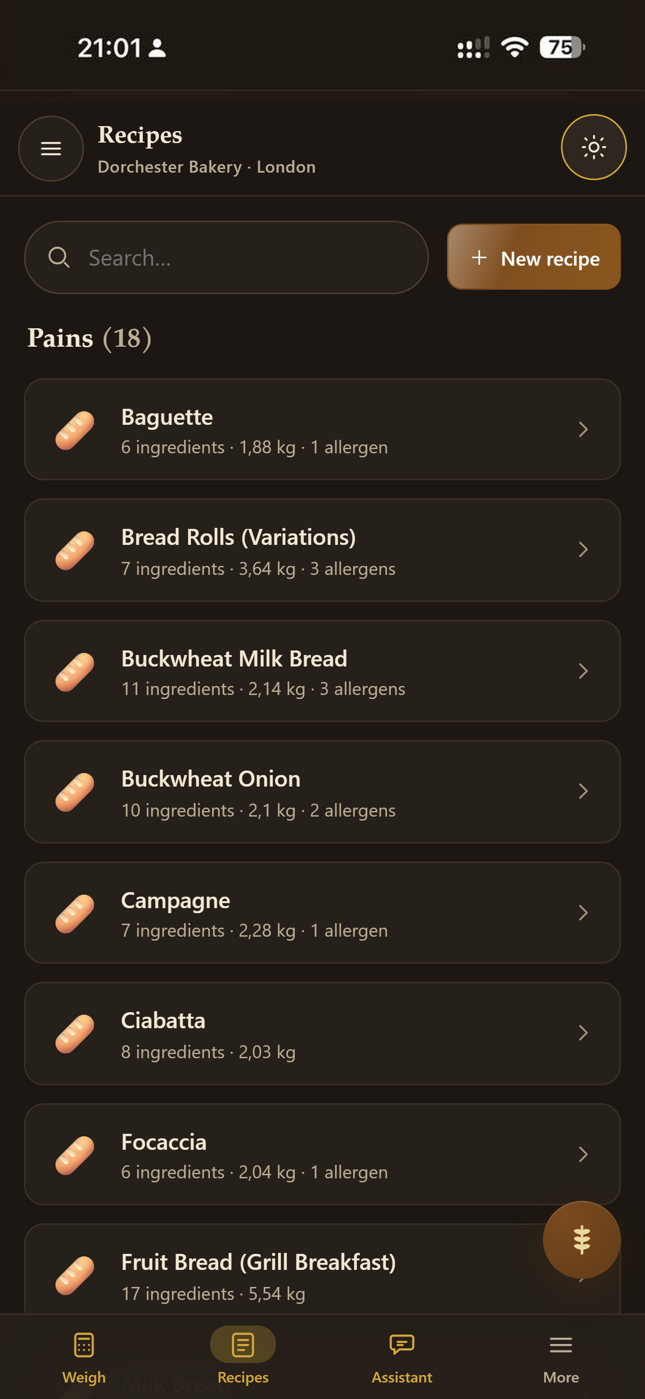 BakeryOS: Recipes & Costing screenshot 3