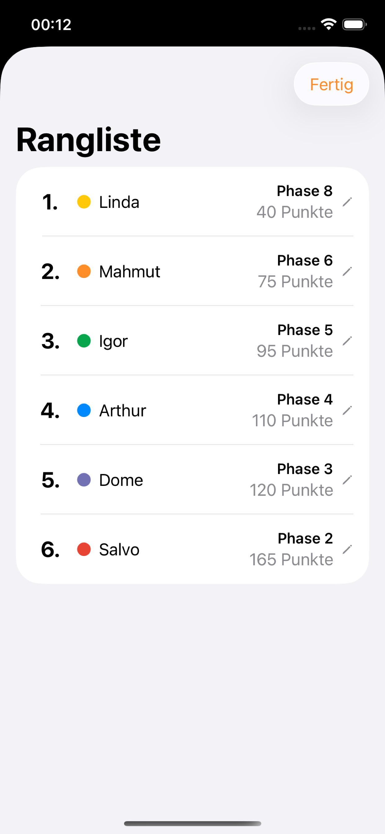 Phase 10 Score Sheet screenshot 3