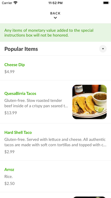 Rio 150 Mexican Restaurant iPhone screenshot 3 - Food & Drink app