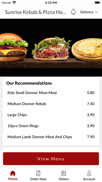 Sunrise Kebab & Pizza House Screenshot