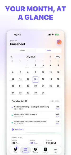 iTimeSheet: Hours & Invoices screenshot 3