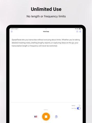 SpeakPaste - AI Speech To Text iPad screenshot