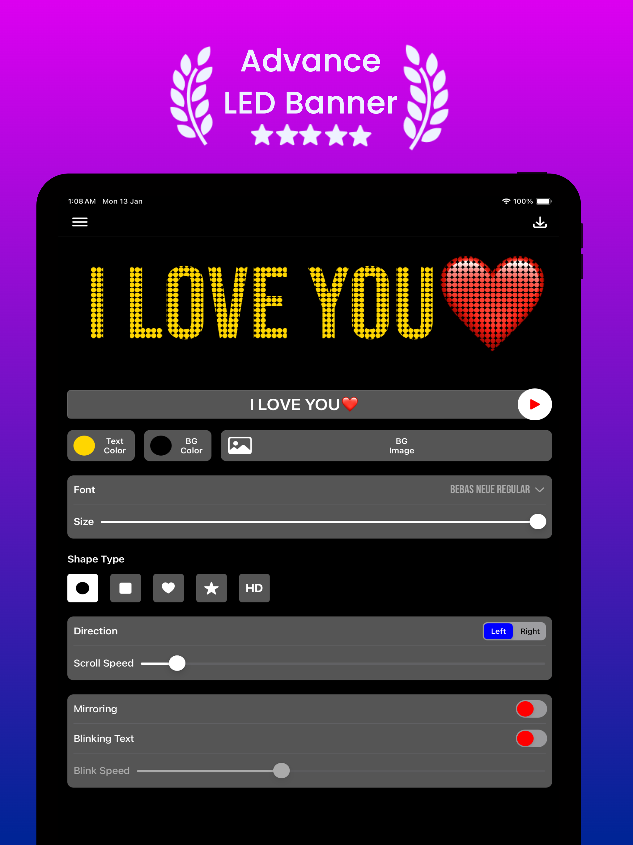 LED Banner, Make It Big Text screenshot 6