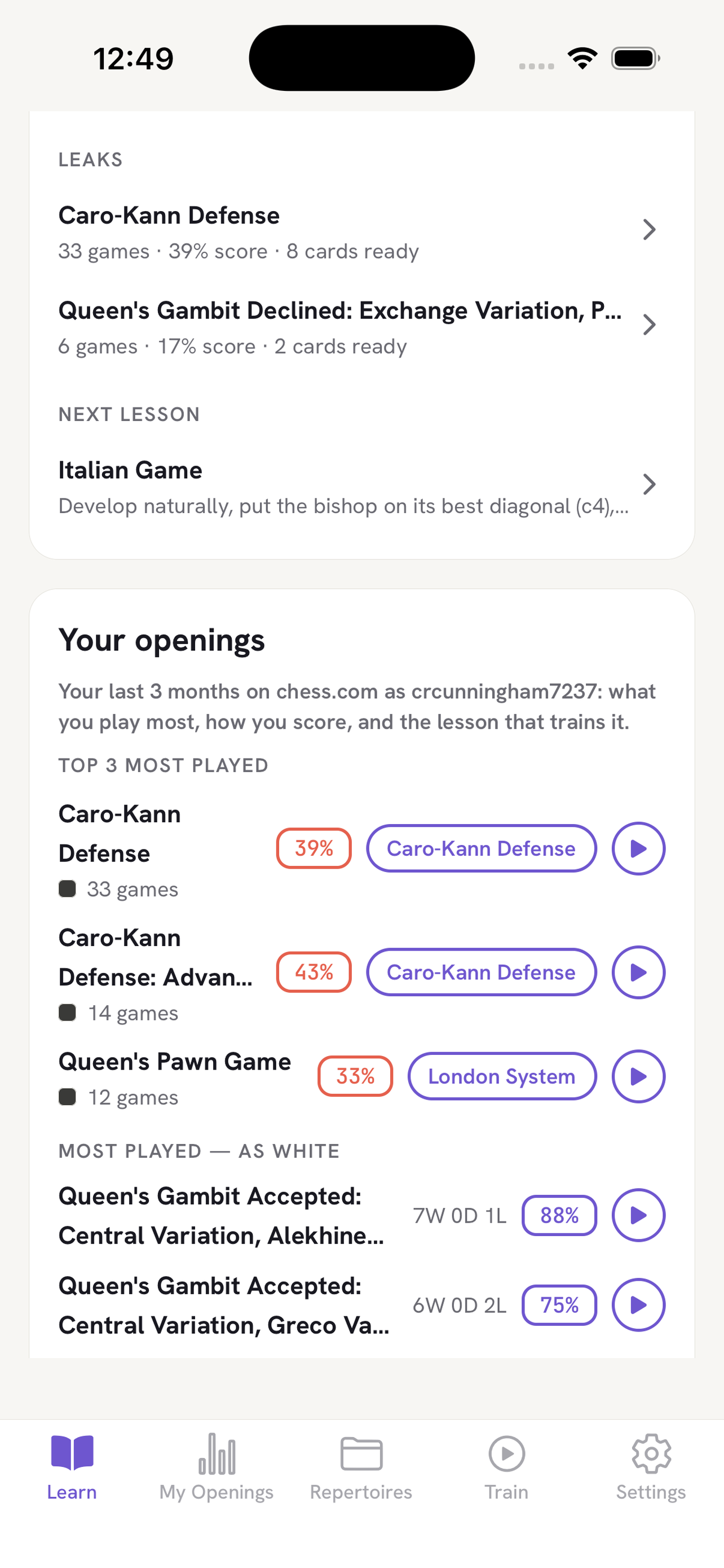 Chess Openings Personal Coach screenshot 6