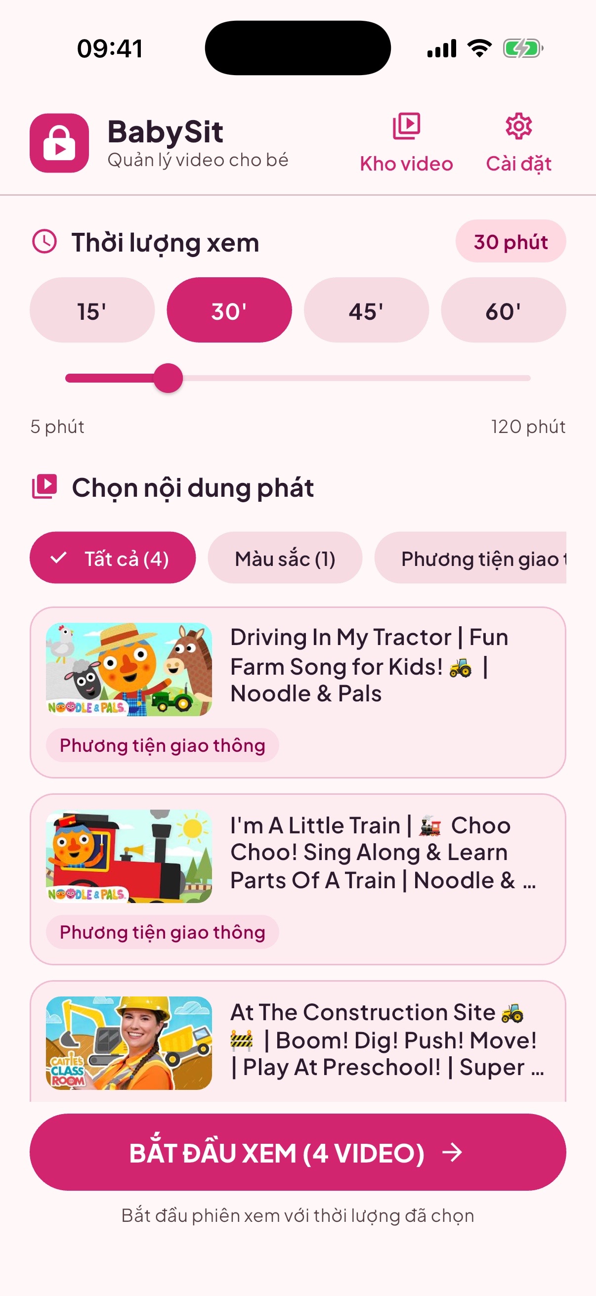 Screenshot 1 of Babysit - Video cho bé