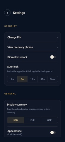 American Reserve Wallet Screenshot 3 of 5