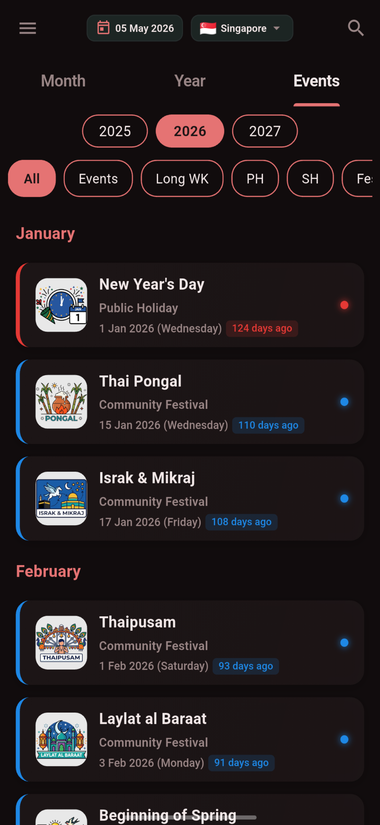 Calendar SGMY: Lunar Hijri