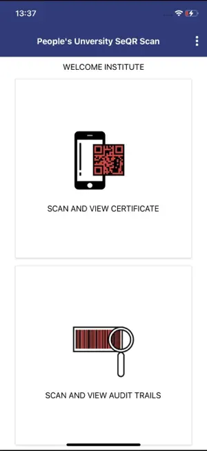 People's University SeQR Scan screenshot 2