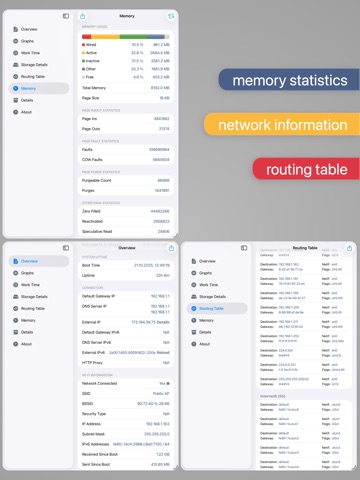 System Status Pro: hw monitor iPad screenshot