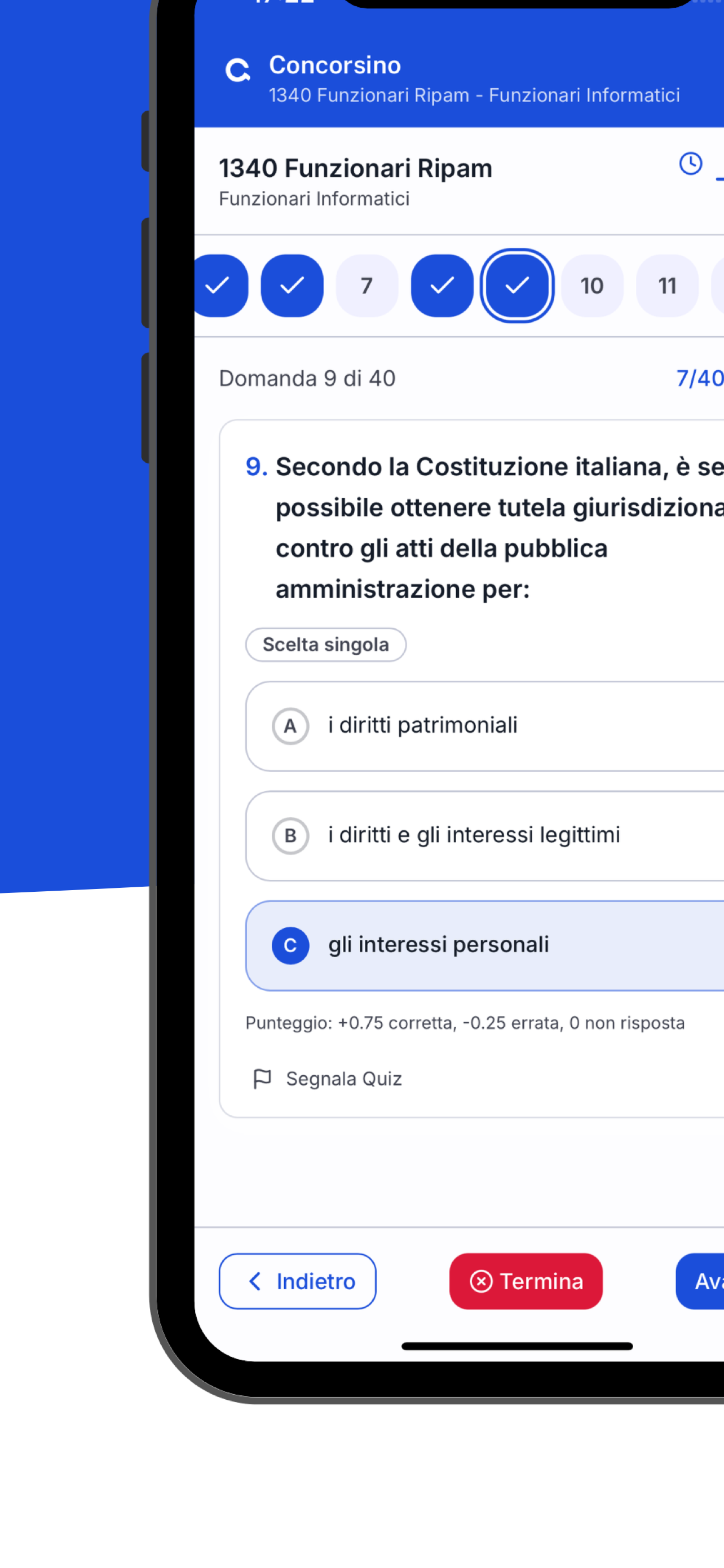 Concorsino - Quiz Concorsi screenshot 7