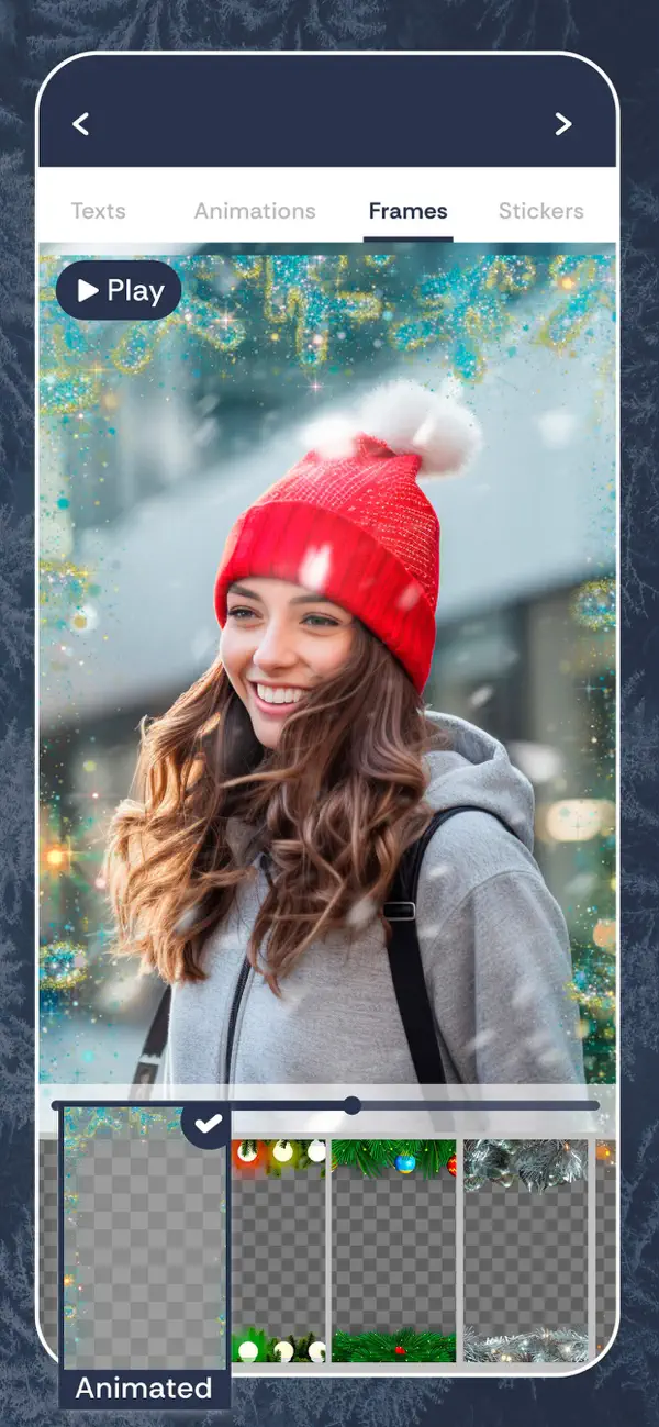 Screenshot #2 pour Effet neige sur les cadres pho