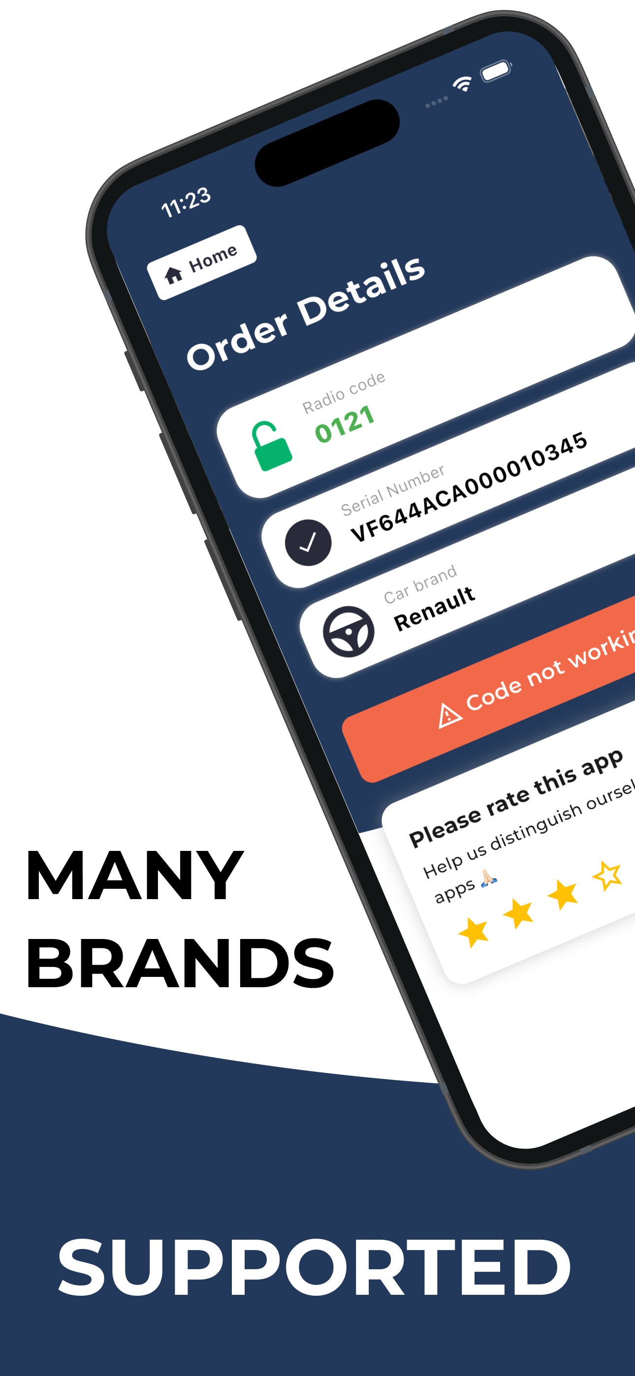 Radio Code Finder for Renault