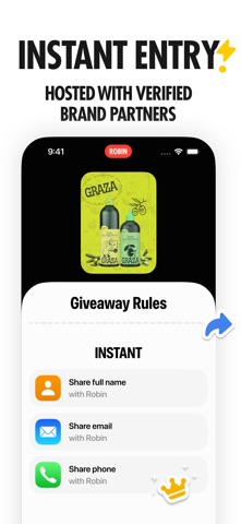 Robin: Giveaways & Rewards screenshot