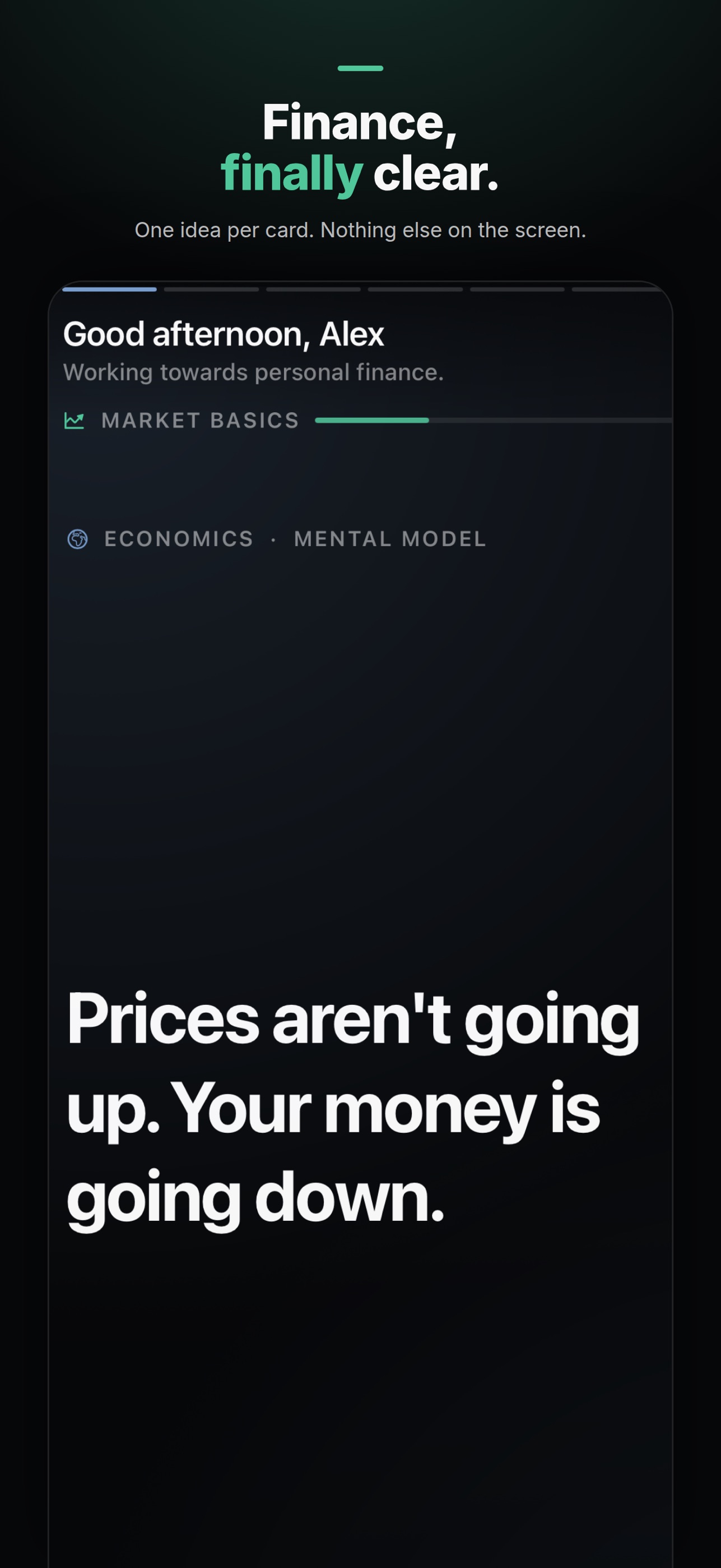 Screenshot 1 of Unpack: Learn Finance Daily