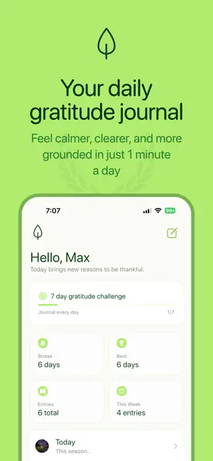 Gratu: Daily Gratitude Journal screenshot 1
