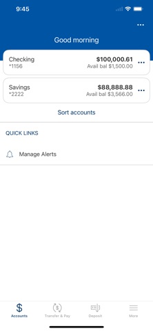 First Whitney Bank and Trust iPhone screenshot