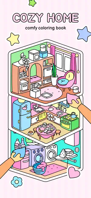 Cozy Home: Comfy Coloring Book screenshot 1