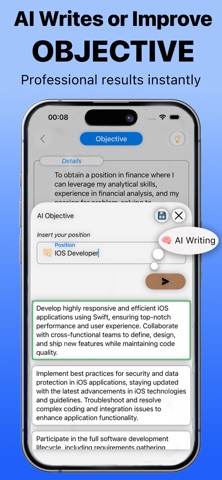 Make Resume - AI CV Editor iPhone screenshot