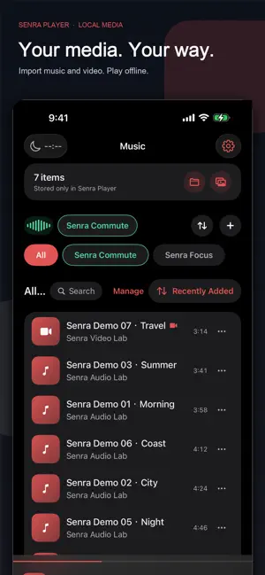 Senra Player screenshot 1