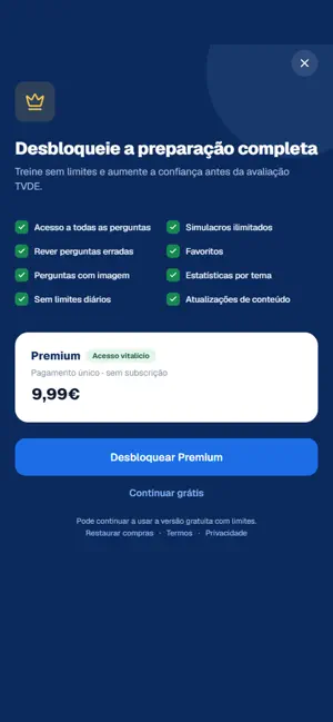 Testes TVDE Pro screenshot 2
