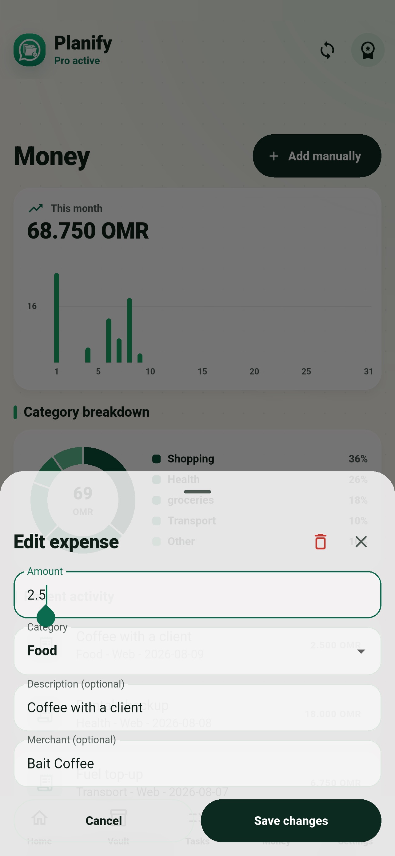 Screenshot 5 of Planify: Planner for WhatsApp