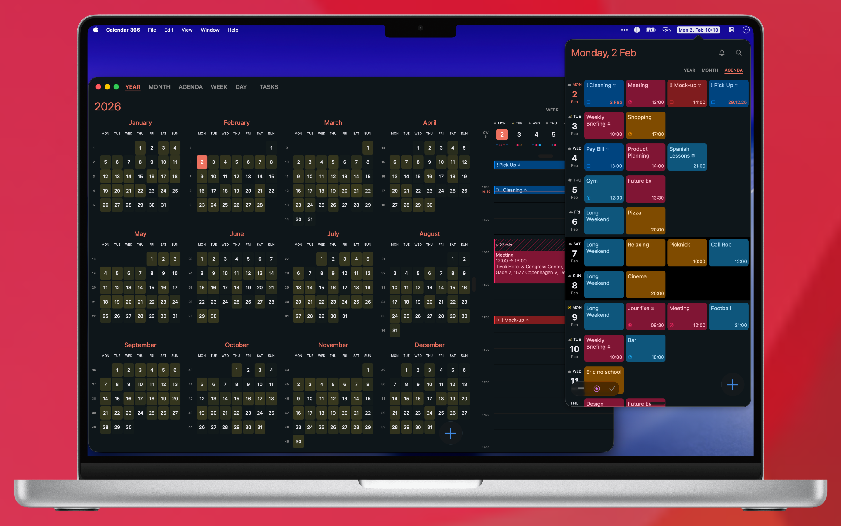 Calendar 366 · Events & Tasks