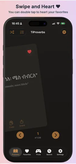 Screenshot von Tigrinya Proverbs auf dem iPhone 2
