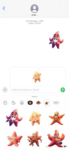 水下海星贴纸 screenshot