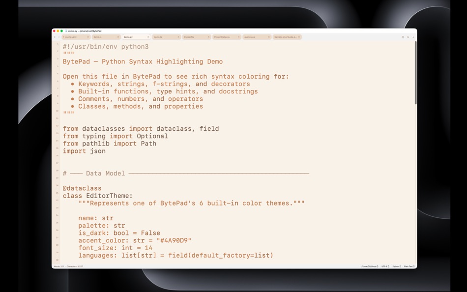 #9. BytePad - Text Editor (macOS) Ved: Daniel Vieira Costa Andrade