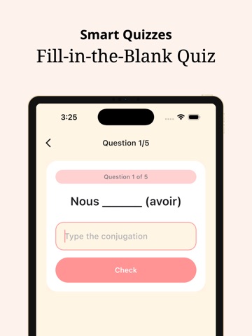 French Conjugation Practice iPad screenshot