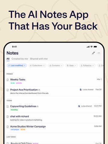 Mem – Your AI Thought Partner iPad screenshot