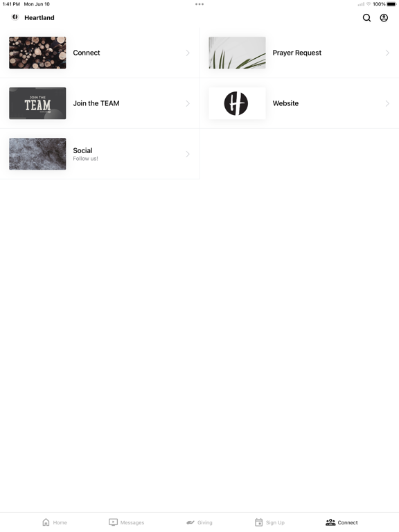 Heartland Church Sun Prairie iPad screenshot 4 - Education app