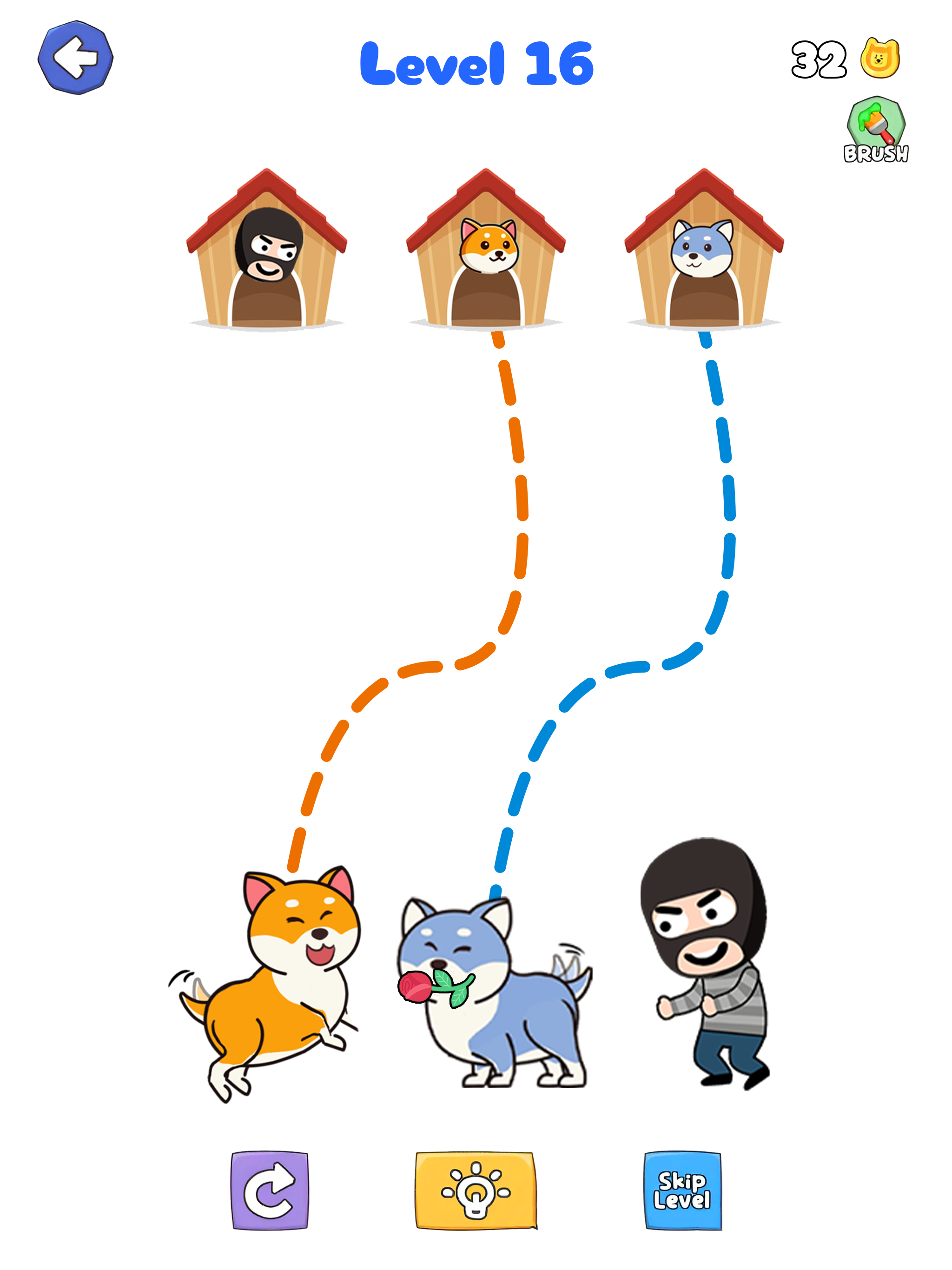 Dog Rush: Draw To Save