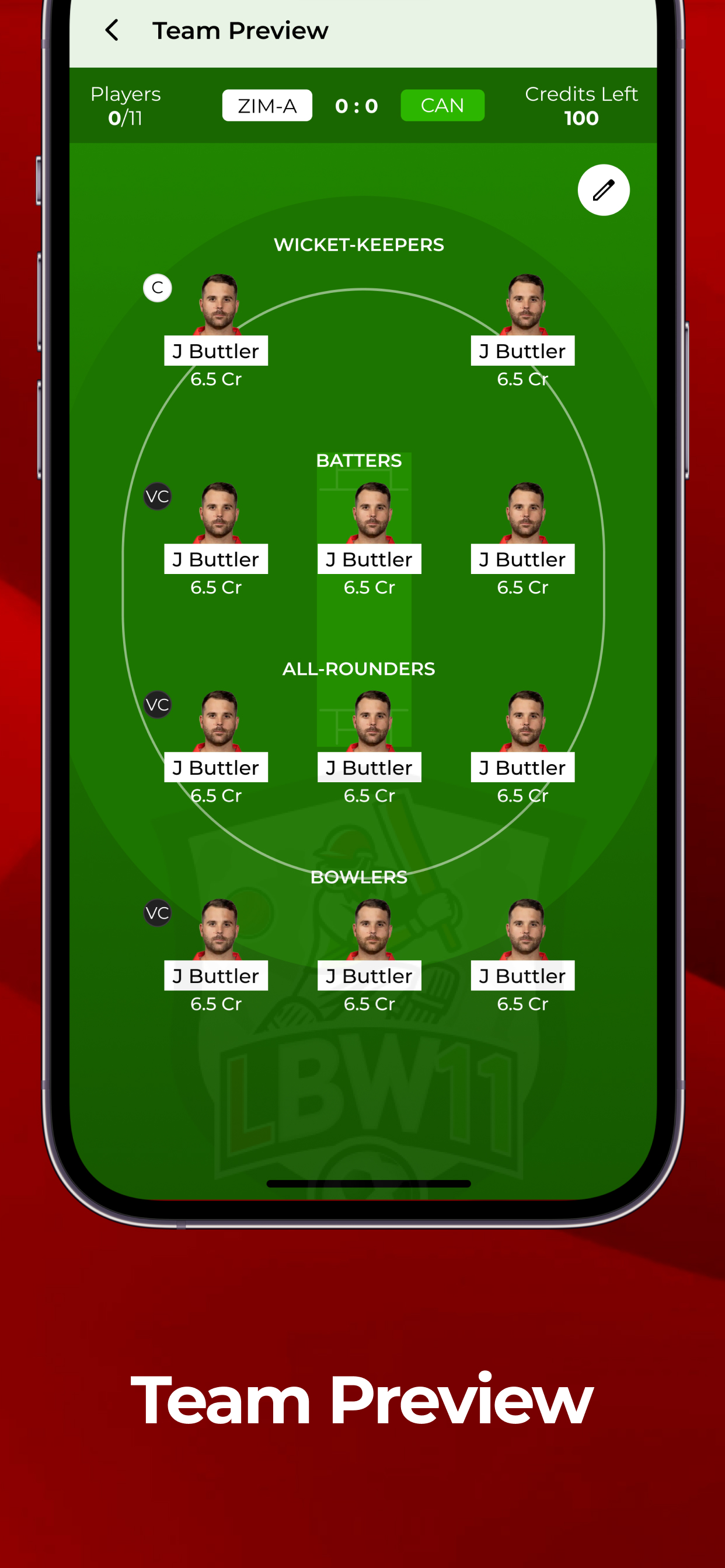 LBW11 - Fantasy App