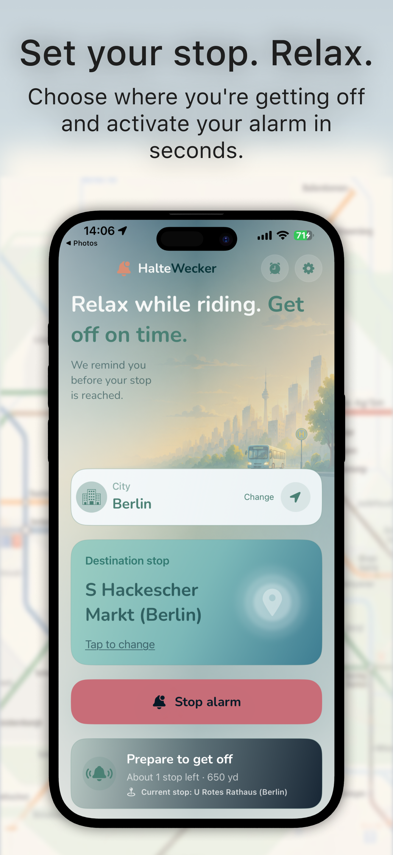 HalteWecker – Stop Alarm screenshot 2