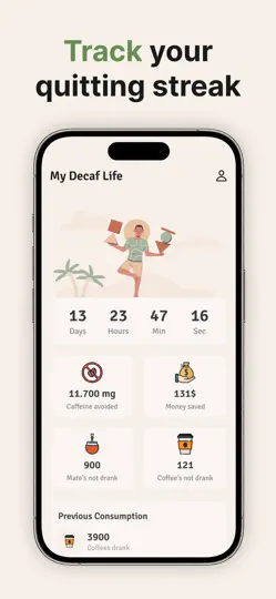 Screenshot von Quit Coffee - My Decaf Life auf dem iPhone 2