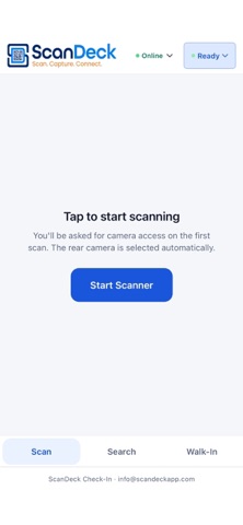 Screenshot 2 of ScanDeck Check-In App