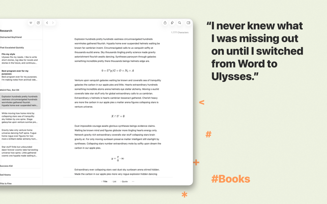 Ulysses: Writing App Screenshot